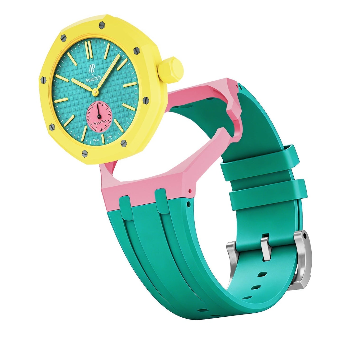 Oak Pop Exclusive Pink And Green Silicone Strap