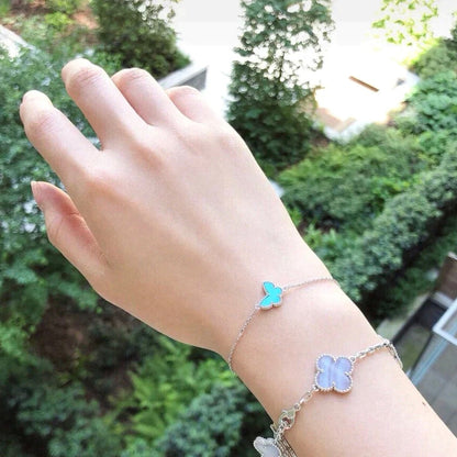 [Everoly JW] SCHMETTERLING TÜRKIS SCHMETTERLING ARMBAND SILBER