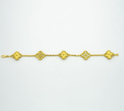 [Everoly JW]  CLOVER 5 MOTIF LASER BRACELET COLLECTION