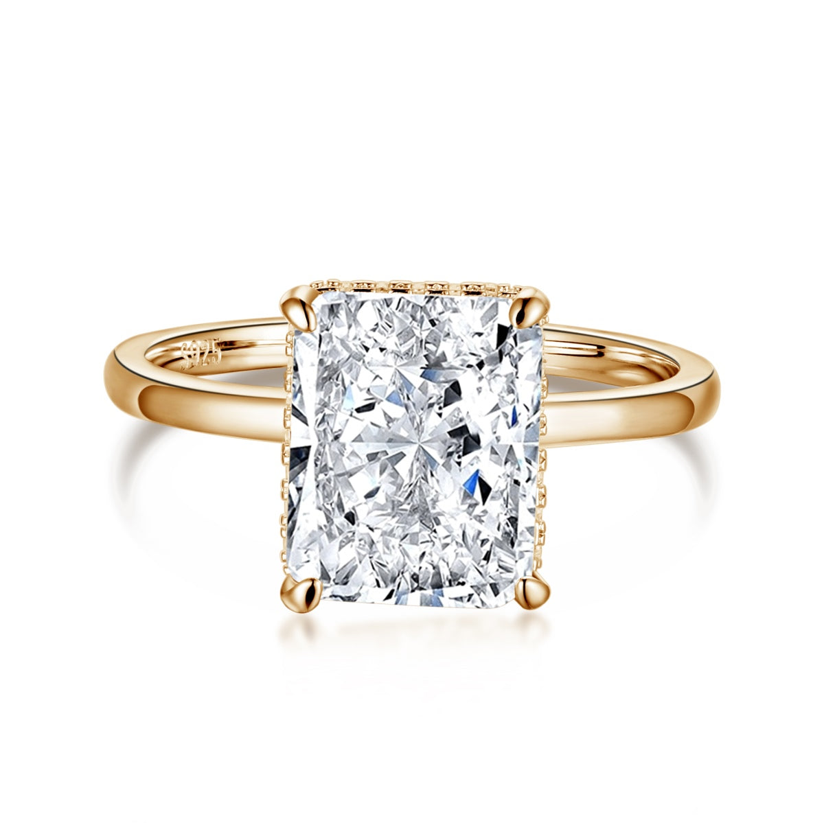 [Everoly JW]4.0 Carat Ornate Enchanting Radiand Cut Banquet Ring