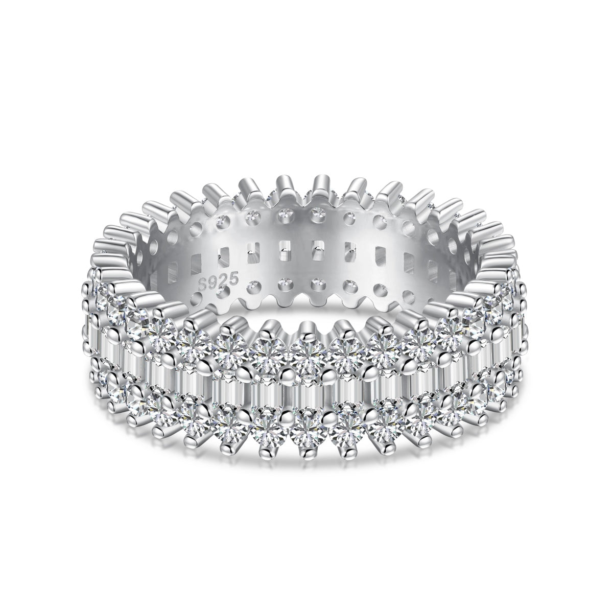 [Everoly JW]Ornate Colorful Radiant Cut Daily Ring