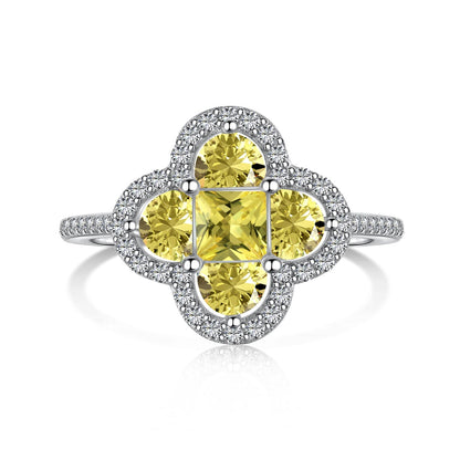 [Everoly JW]Luxurious Eternity Flower Shape Banquet Ring