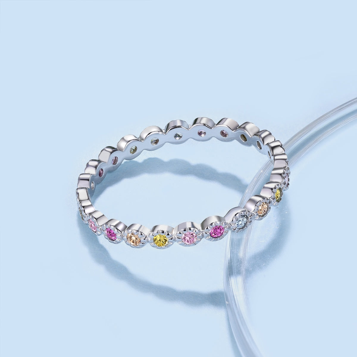 [Everoly JW]Radiant Sparkling Round Cut Daily Ring