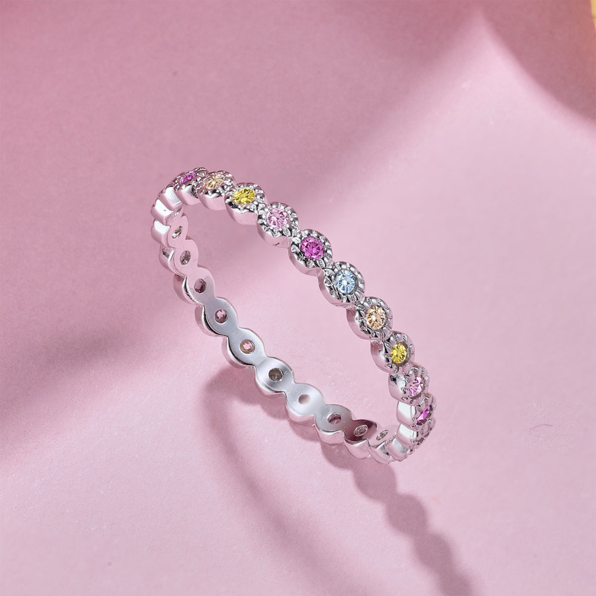 [Everoly JW]Radiant Sparkling Round Cut Daily Ring