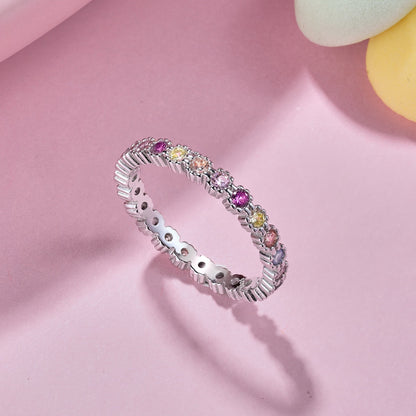 [Everoly JW]Exquisite Colorful Round Cut Party Ring