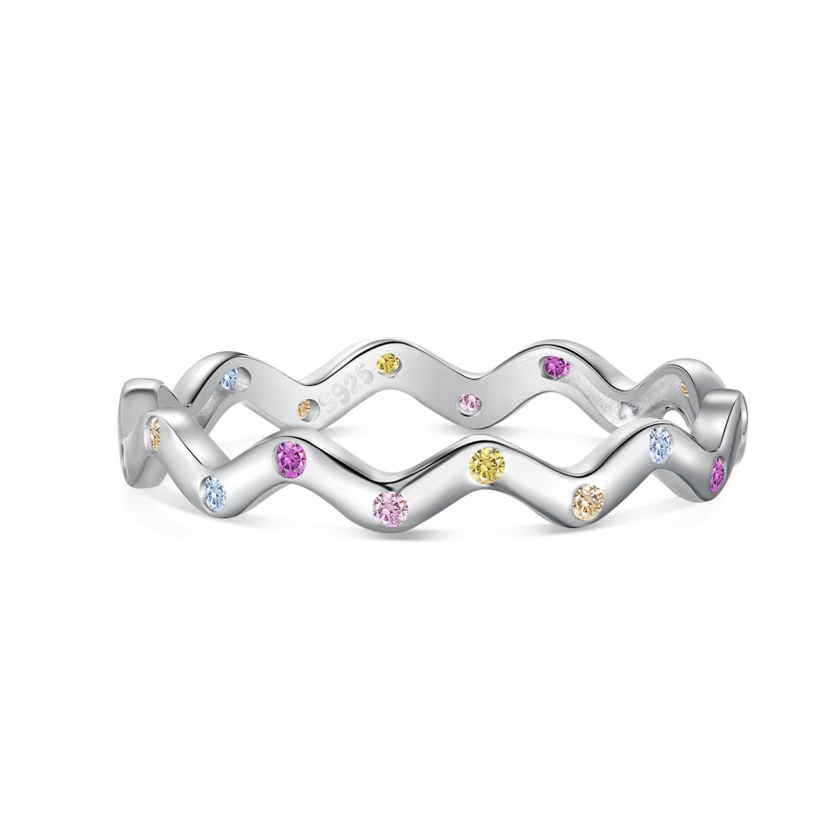 [Everoly JW]Ornate Vibrant Round Cut Daily Ring