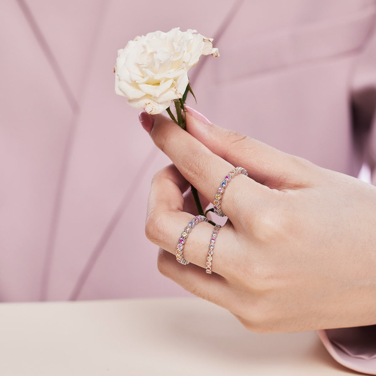 [Everoly JW]Elegant Energetic Round Cut Daily Ring