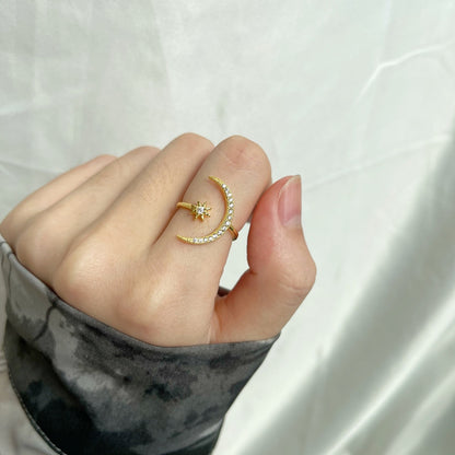 [Everoly JW]Eternity Moon & Star Ring