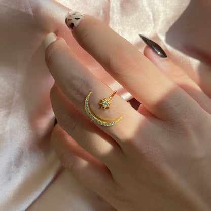 [Everoly JW]Eternity Moon & Star Ring