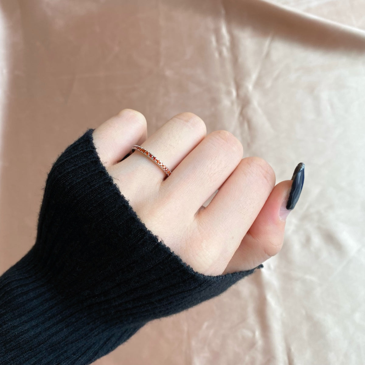 [Everoly JW]Delicate Sparkling Round Cut Daily Ring