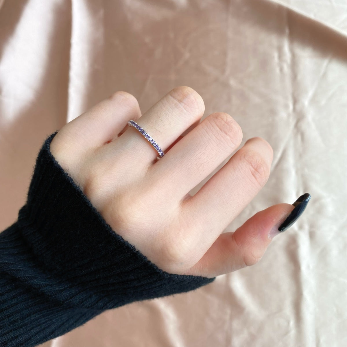 [Everoly JW]Delicate Sparkling Round Cut Daily Ring