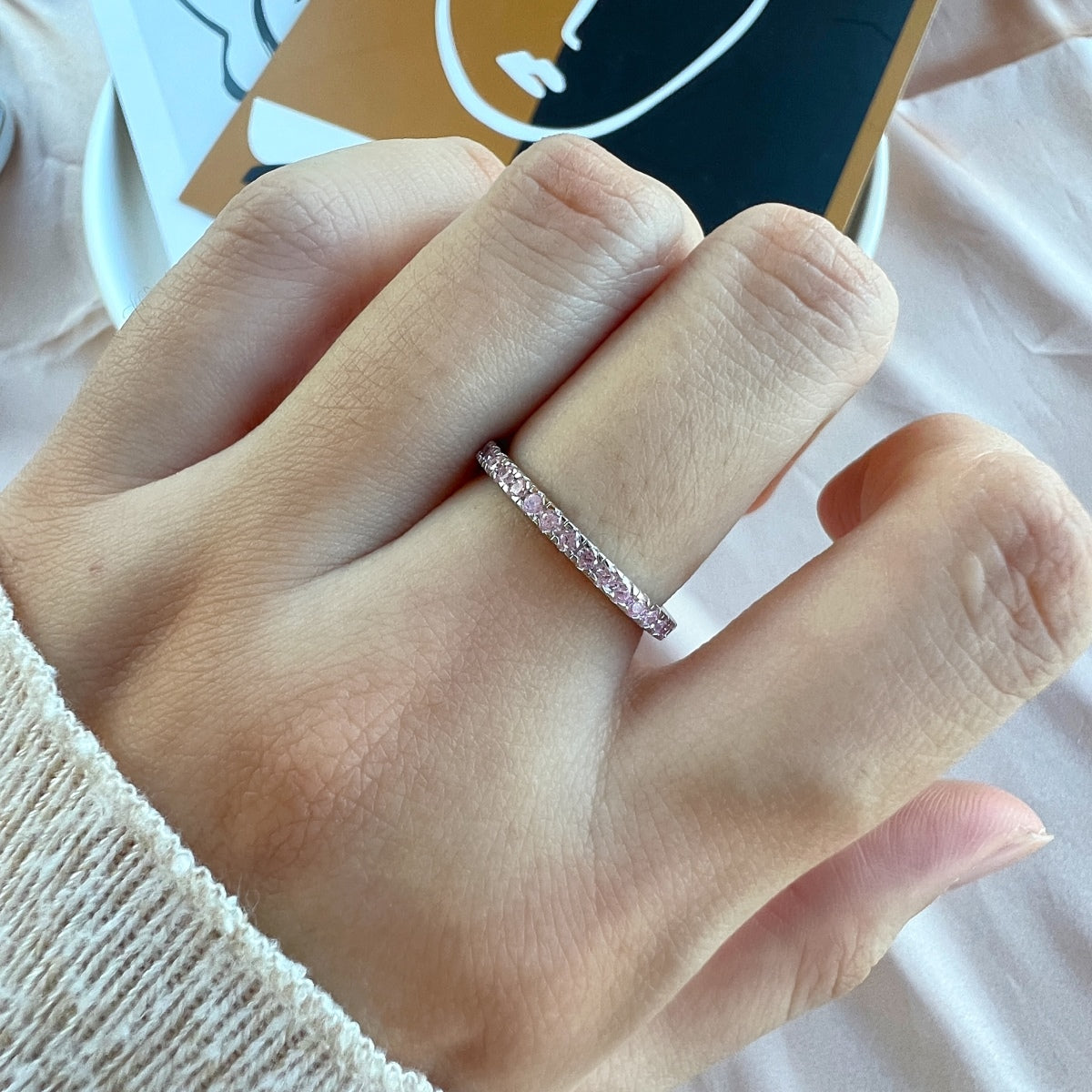 [Everoly JW]Delicate Sparkling Round Cut Daily Ring