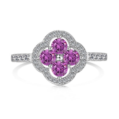 [Everoly JW]Four Leaf Clover Flower Design Ring