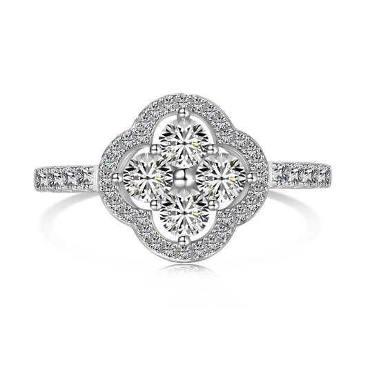 [Everoly JW]Four Leaf Clover Flower Design Ring