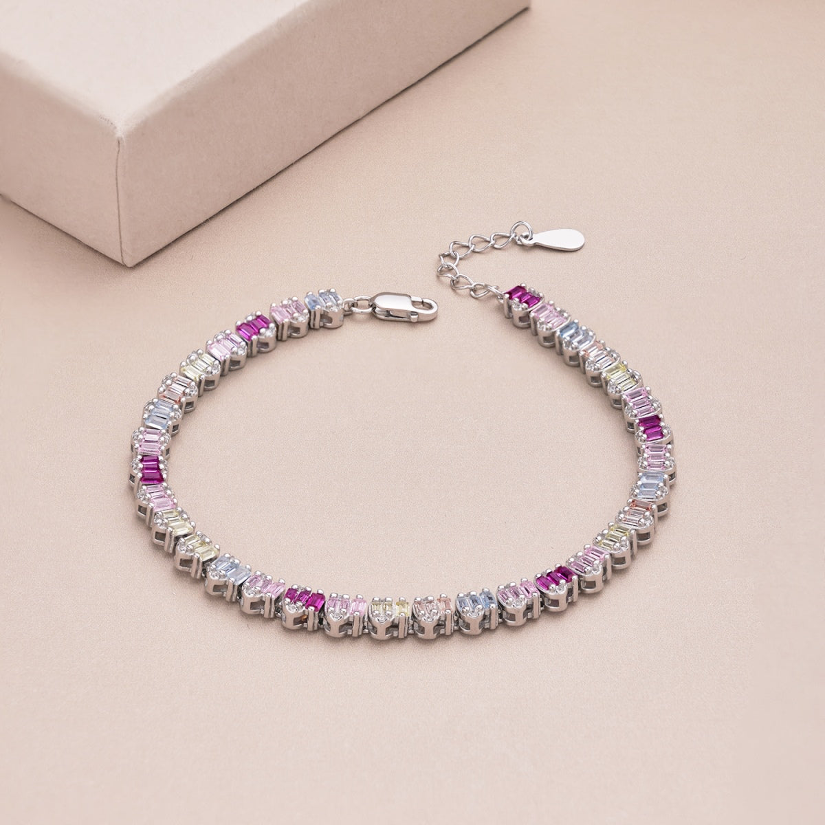 [Everoly JW]Delicate Colorful Emerald Cut Party Bracelet
