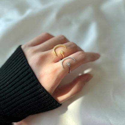 [Everoly JW]Eternity Moon & Star Ring