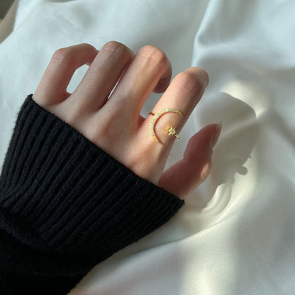 [Everoly JW]Eternity Moon & Star Ring