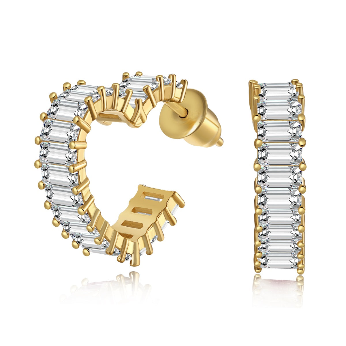 [Everoly JW]Radiant Heart Cutout Earrings