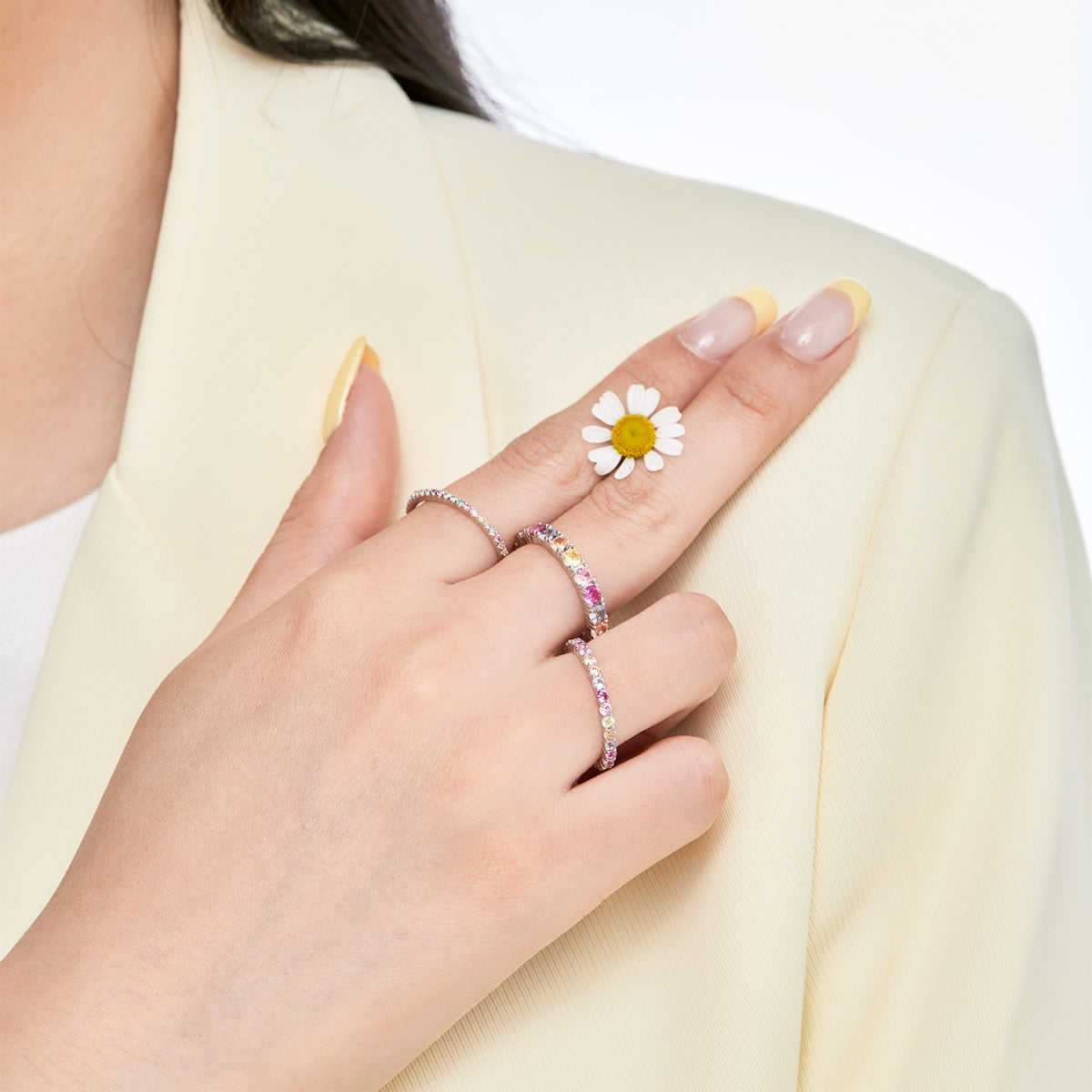 [Everoly JW]Elegant Vivid Round Cut Daily Ring