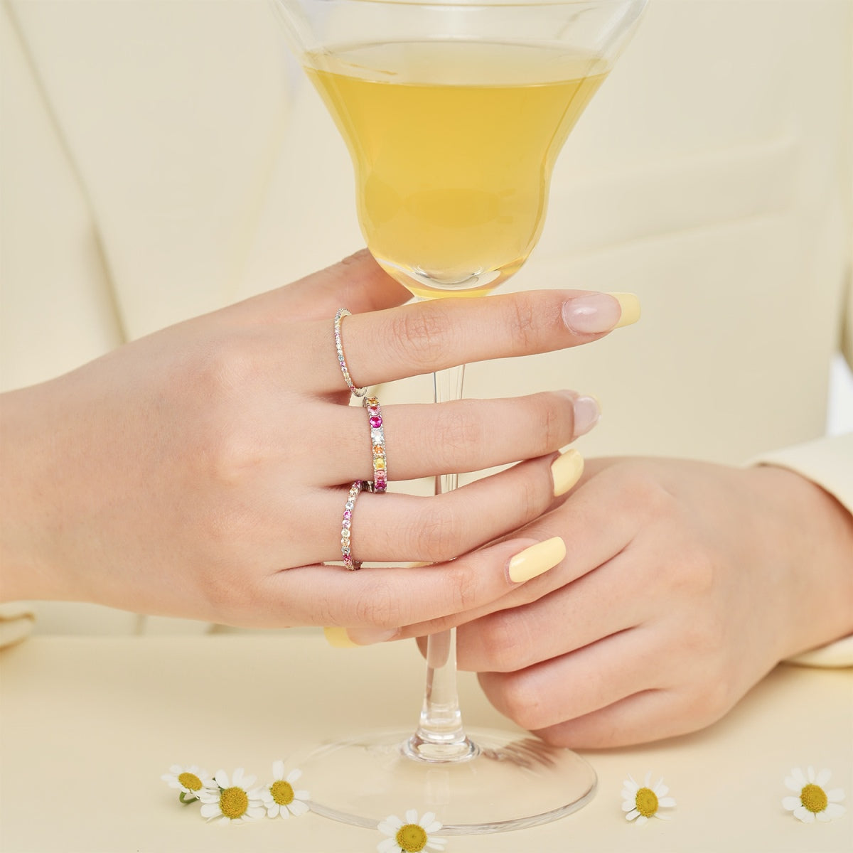 [Everoly JW]Elegant Vivid Round Cut Daily Ring