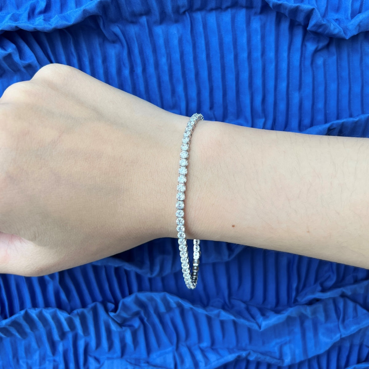 [Everoly JW]Sparkling Round Cut Daily Bracelet