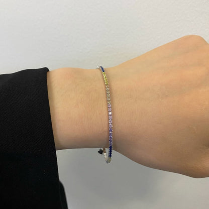 [Everoly JW]Radiant Shinning Princess Cut Tennis Bracelet