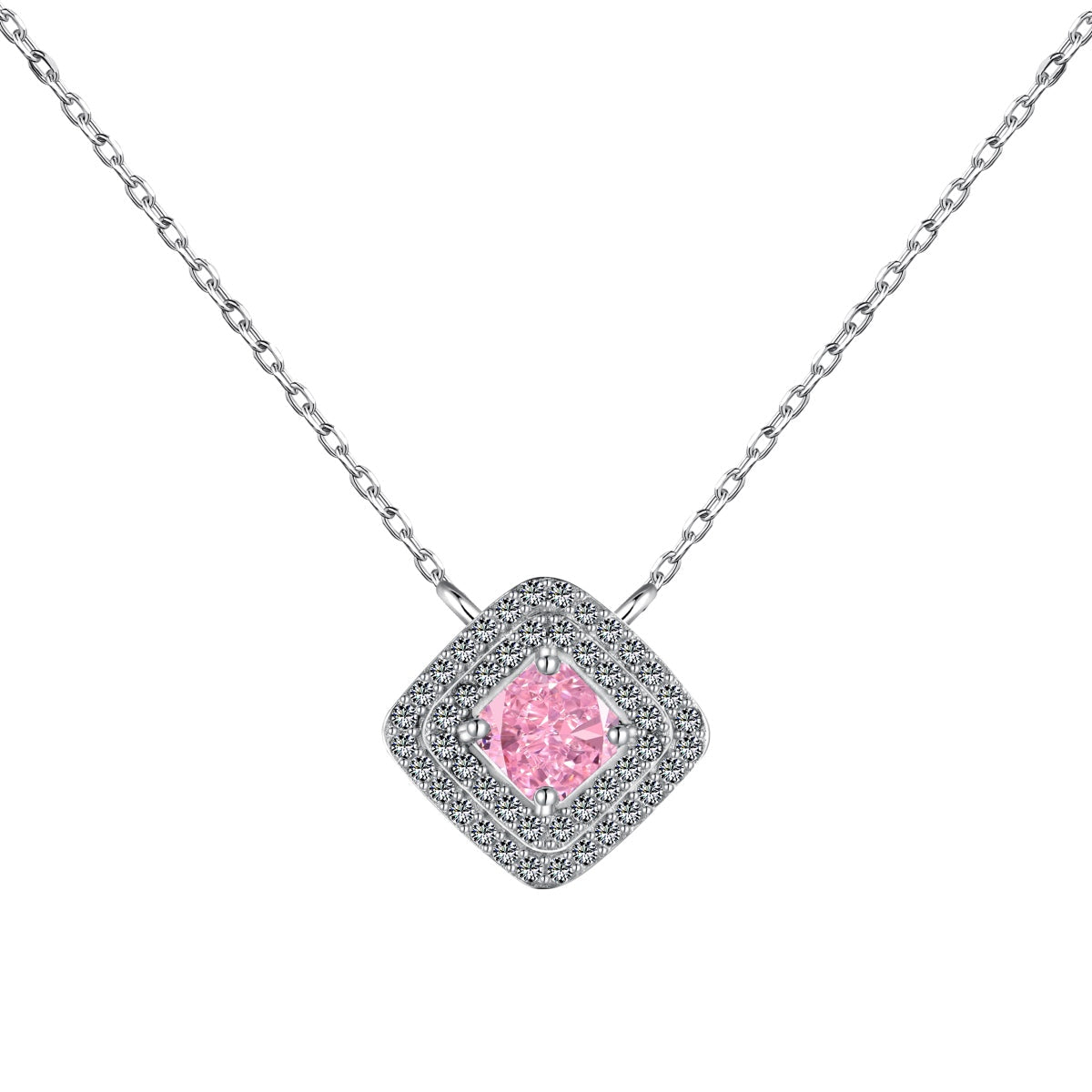 [Everoly JW]Sparkling Asscher Cut Necklace