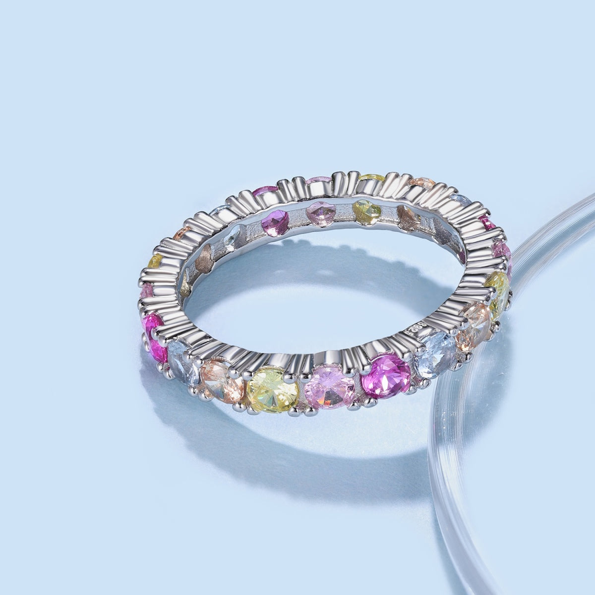 [Everoly JW]Dazzling Lustrous Round Cut Tennis Ring
