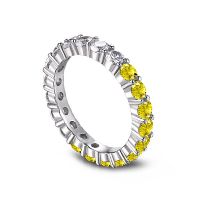 [Everoly JW]Sparkling Round Cut Tennis Ring