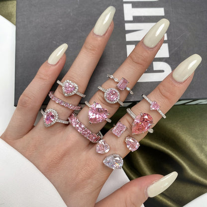 [Everoly JW]0.5 Carat CaratEternity Charming Heart Shape Lover Ring