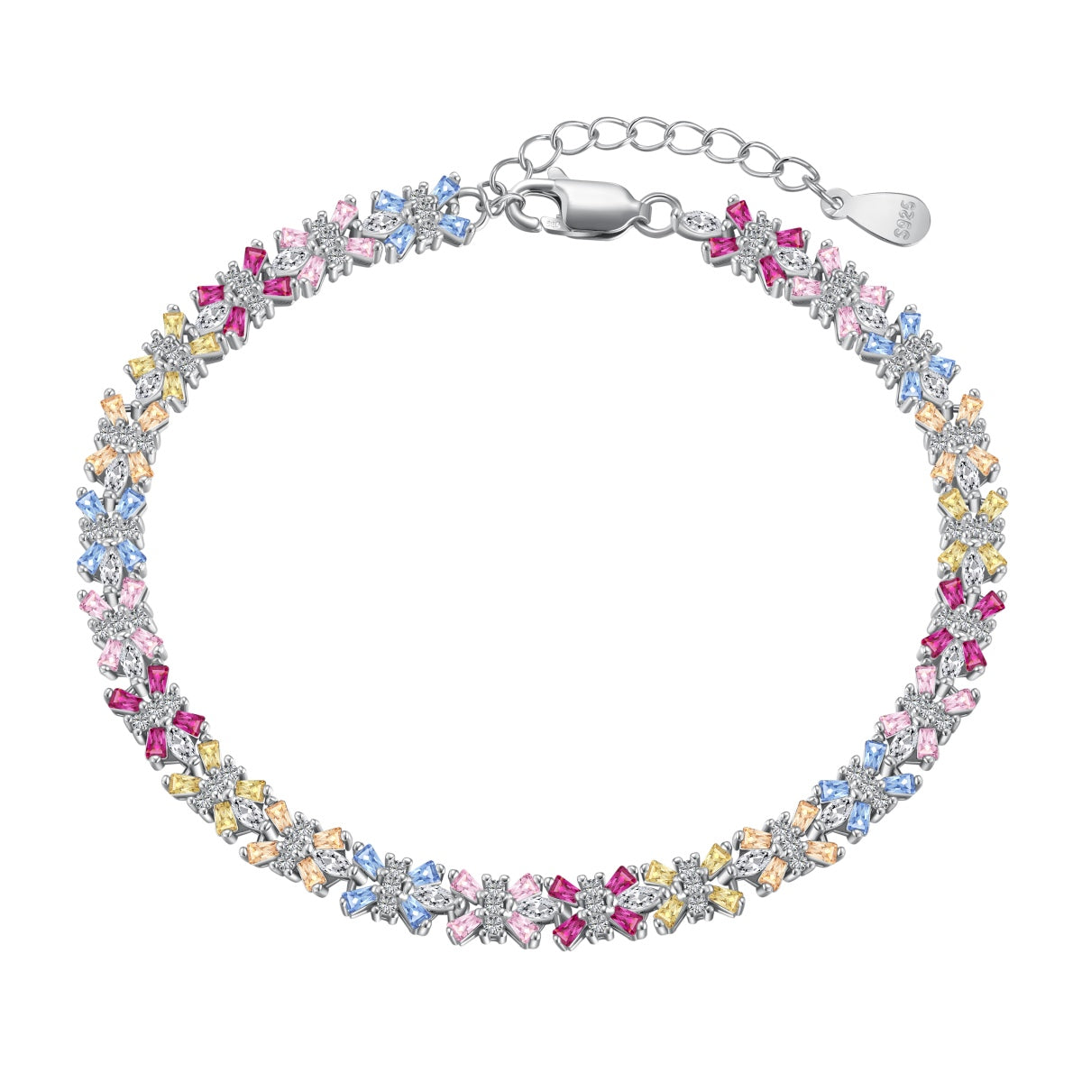 [Everoly JW]Radiant Colorful Emerald Cut Party Bracelet