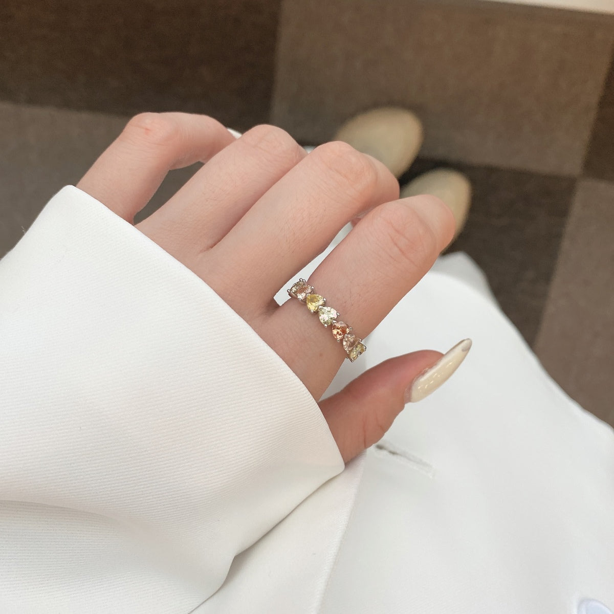[Everoly JW]0.25 Carat Radiant Romance Heart Cut Lover Ring