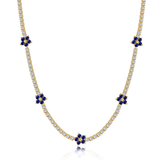 [Everoly JW]Luxurious Colorful Flower Tennis Necklace