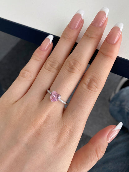 [Everoly JW]2.0 Carat Dazzling Lustrous Heart Cut Lover Ring