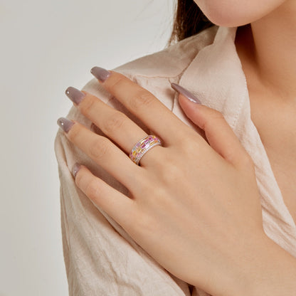 [Everoly JW]Radiant Colorful Radiant Cut Daily Ring