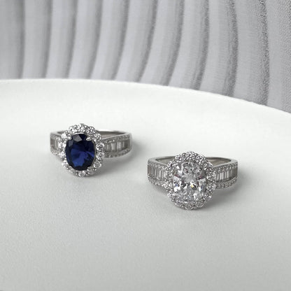 [Everoly JW]1.5 Carat Dazzling Charming Oval Cut Banquet Ring