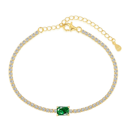 [Everoly JW]1.0 Carat Unique Emerald Cut Banquet Bracelet