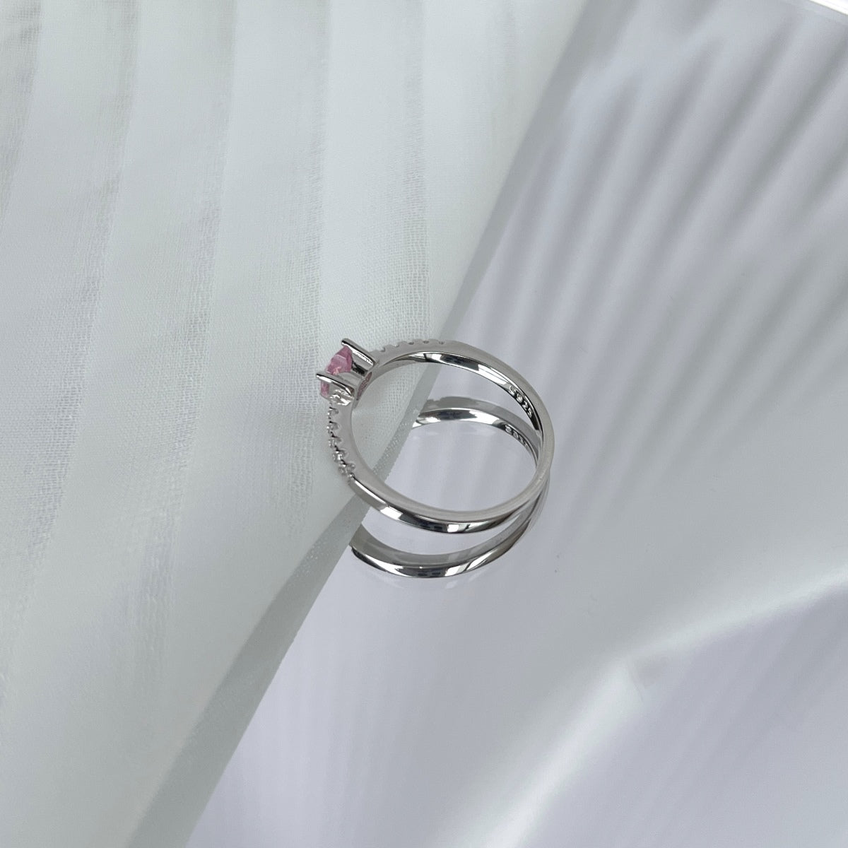 [Everoly JW]0.5 Carat CaratEternity Charming Heart Shape Lover Ring