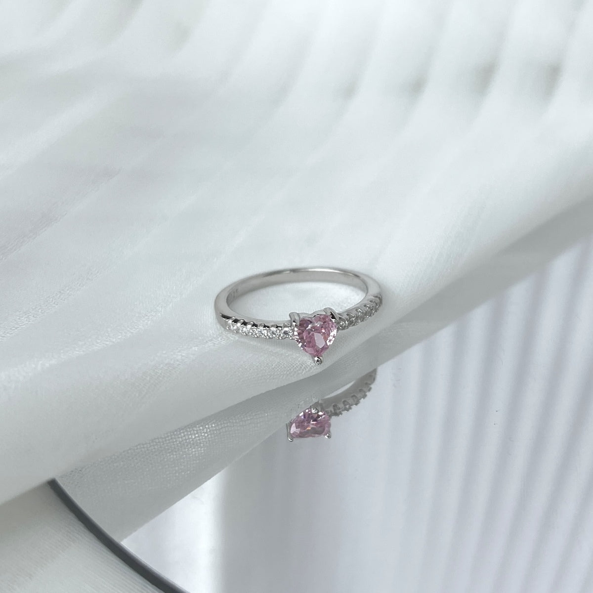 [Everoly JW]0.5 Carat CaratEternity Charming Heart Shape Lover Ring