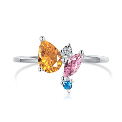 [Everoly JW]Radiant Colorful Multi Cut Daily Ring