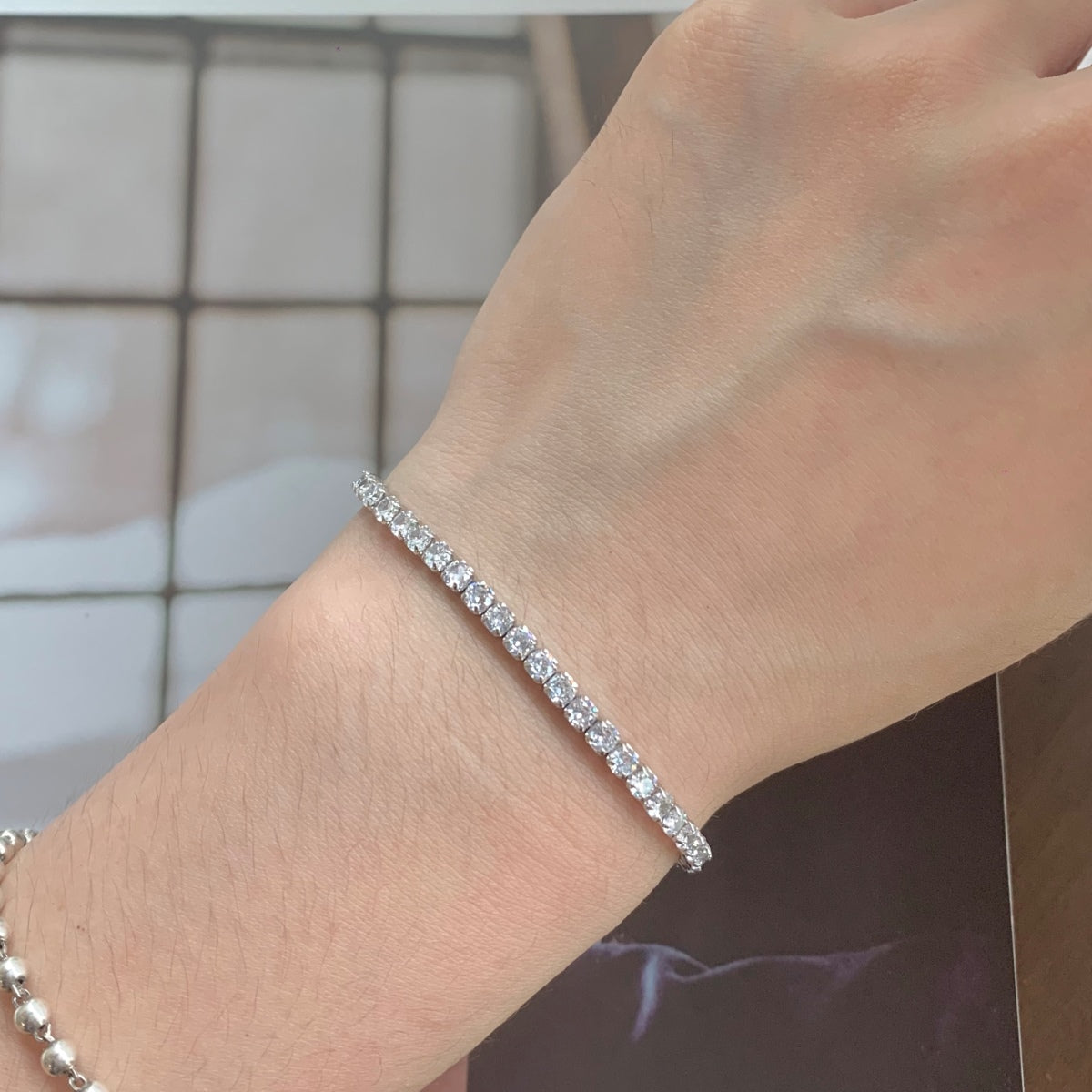 [Everoly JW]Sparkling Round Cut Daily Bracelet