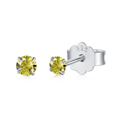 [Everoly JW]Delicate Solitaire Earrings