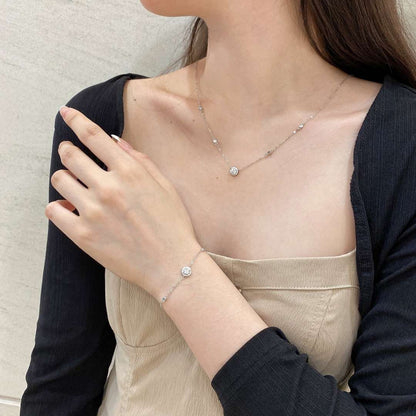 [Everoly JW]Dazzling Round Cut Shape Bracelet