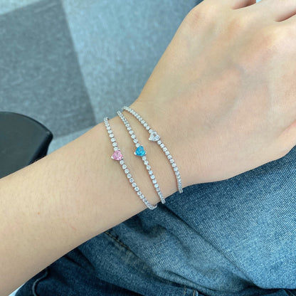 [Everoly JW]0.5 Carat Elegant Romantic Heart Shape Lover Bracelet
