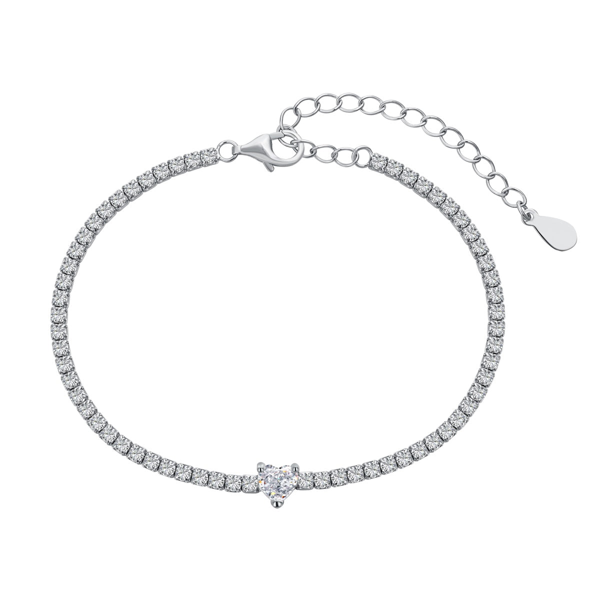 [Everoly JW]0.5 Carat Elegant Romantic Heart Shape Lover Bracelet