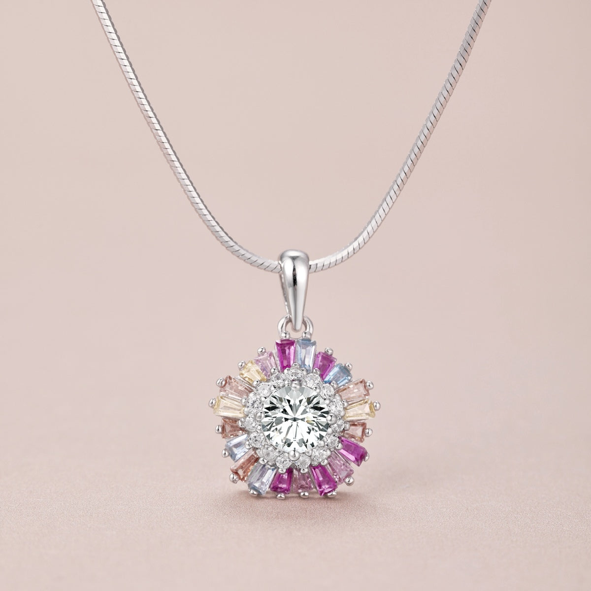 [Everoly JW]Charming Flower Colorful Necklace