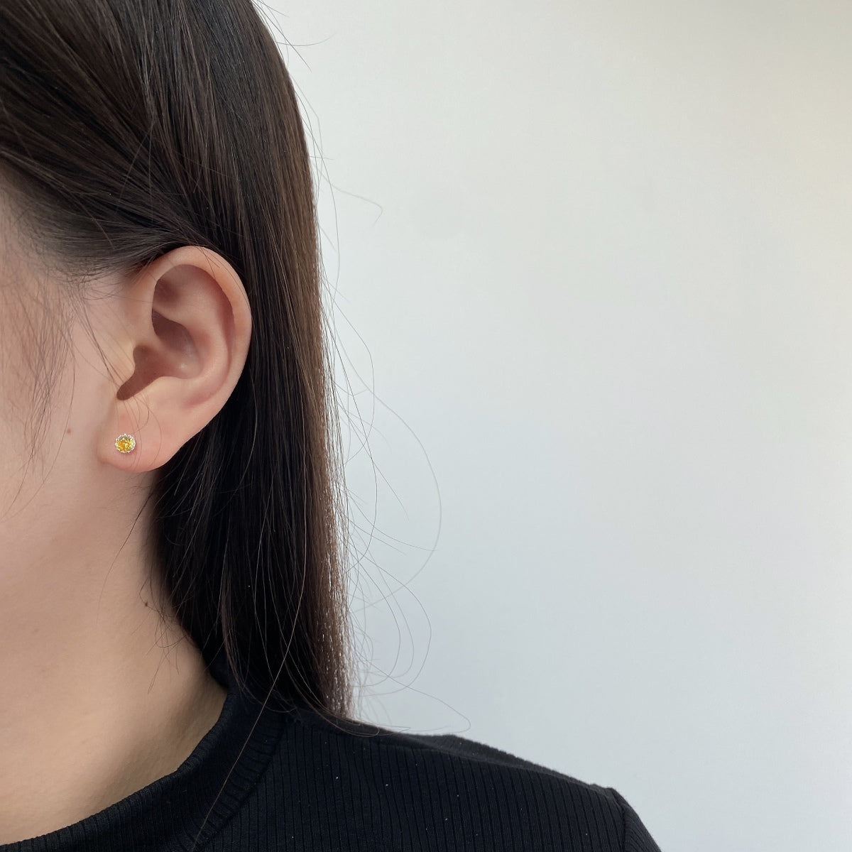 [Everoly JW]Sparkling Colorful Round Shape Earrings