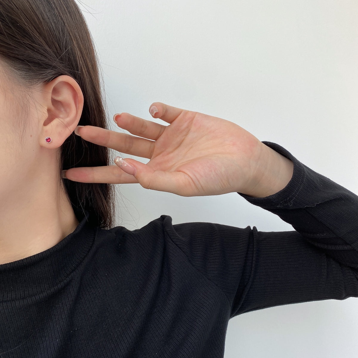 [Everoly JW]Sparkling Colorful Round Shape Earrings