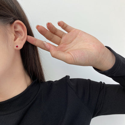 [Everoly JW]Sparkling Colorful Round Shape Earrings