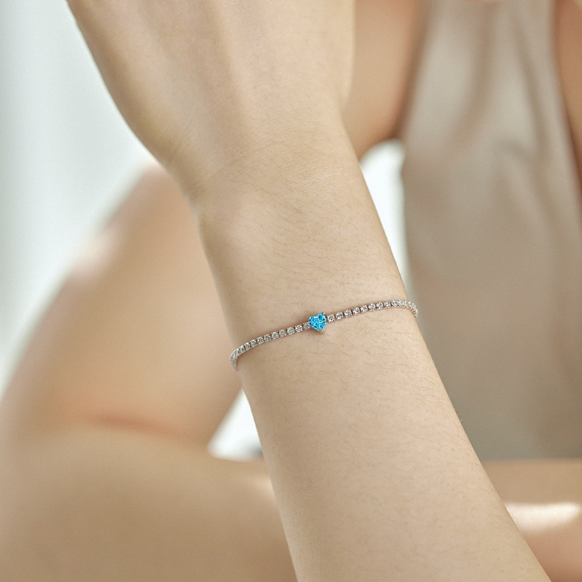 [Everoly JW]0.5 Carat Elegant Romantic Heart Shape Lover Bracelet